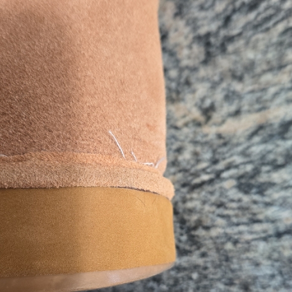 Michael Kors Camel Suede Boots with Shearling Trim Used Size 10 - Picture 6 of 11